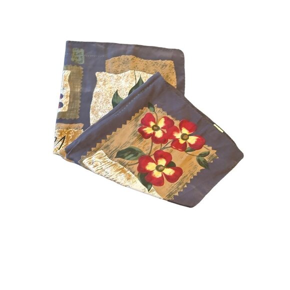 GAP Silk Botanical Garden Scarf Neutral Brown - Picture 6 of 6